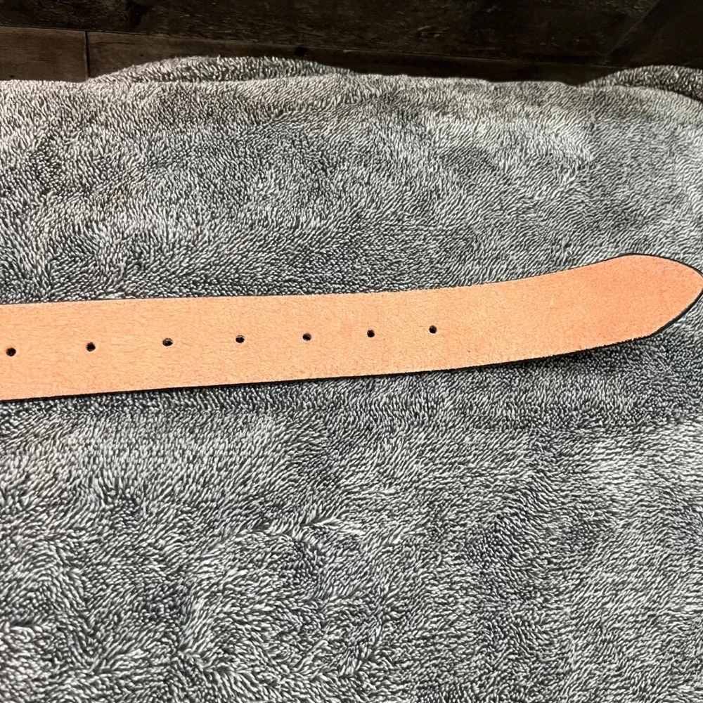 Leopard Print Calf Hair Belt Double O-Ring Gold Buckle Boho Western Cowgirl